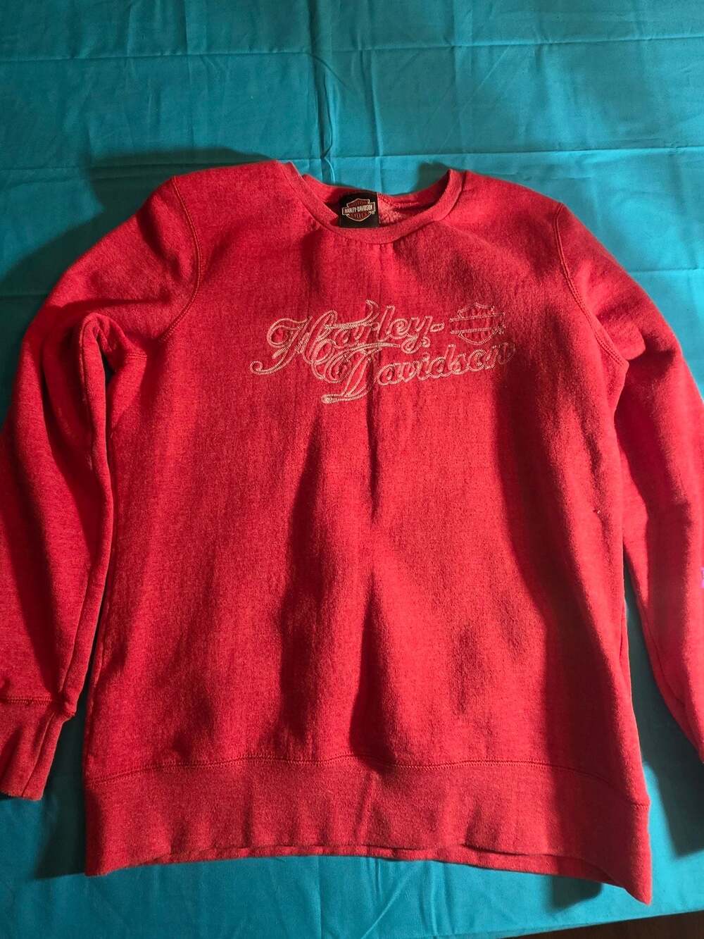 Harley-Davidson Brandt's Wabash IN Red Graphic Crewneck Sweatshirt Large